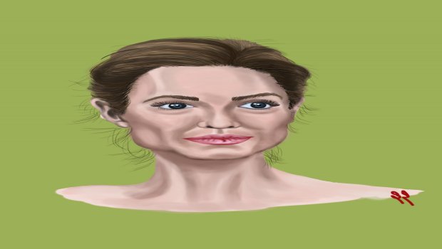 Angelina Jolie Portrait Sketch